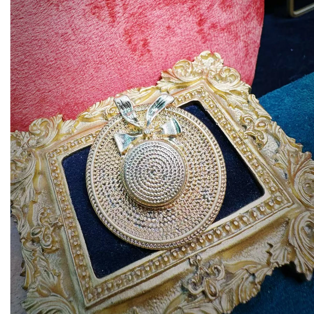 铜合金胸针 Z1009【小香帽子】中古vintage 轻奢时尚复古中古胸针