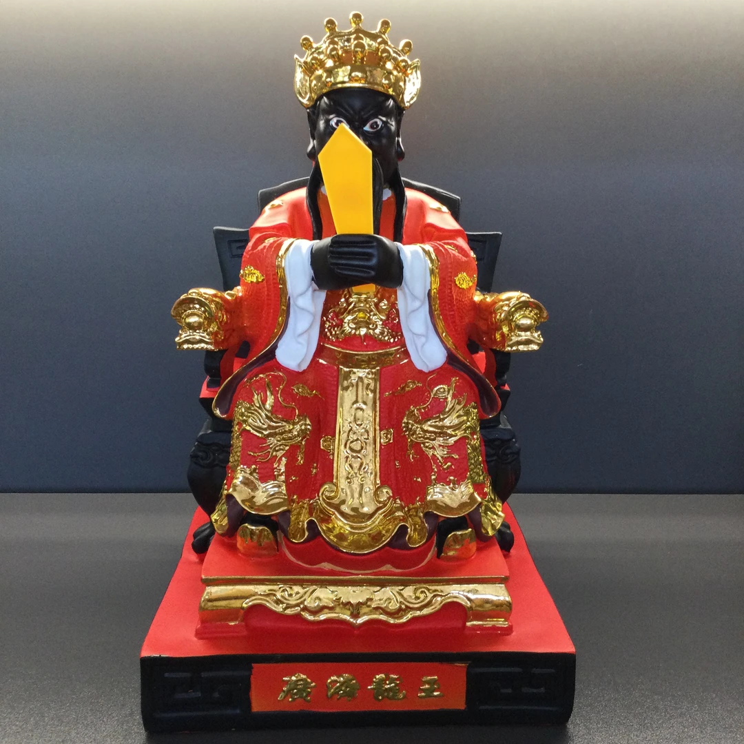 龙五爷像财神像树脂手工彩绘关公居家摆件工艺摆件