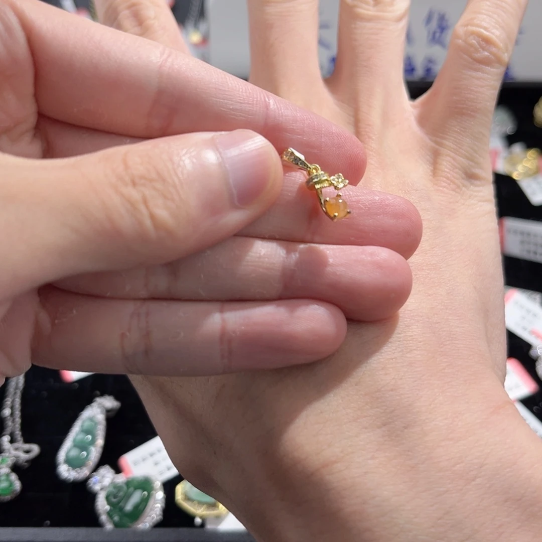 翡翠颈饰银S925镶嵌35689