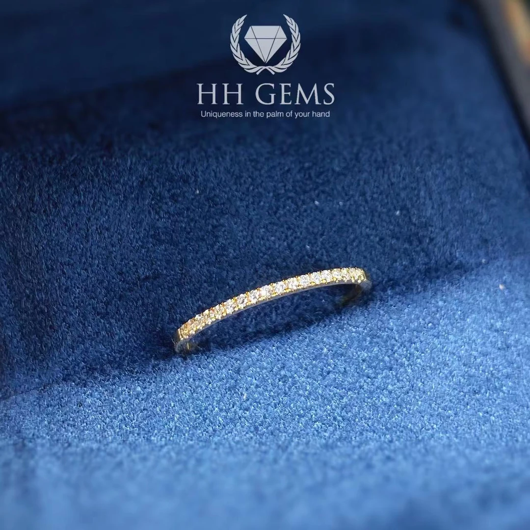 HH GEMS 排钻戒指 可单戴可叠戴 主石共十分 7-18号手寸可选