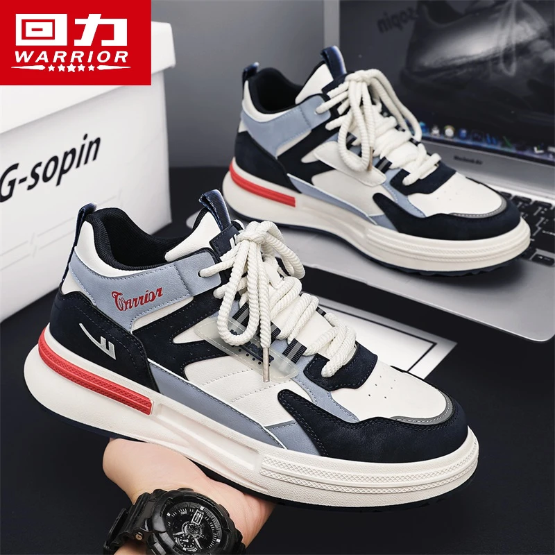 回力男鞋冬季2023新款学生休闲板鞋男款百搭厚底增高跑步运动潮鞋