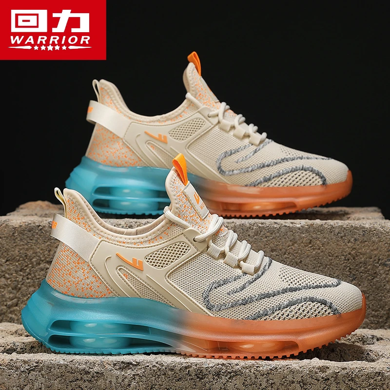 回力椰子男鞋春季透气运动休闲飞织网面薄款跑步气垫减震老爹潮鞋
