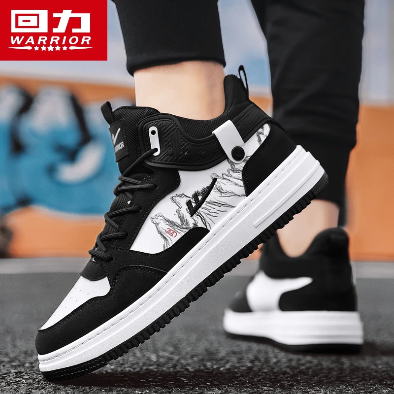回力高帮板鞋男2023新款冬季中国风国潮百搭运动休闲厚底增高潮鞋