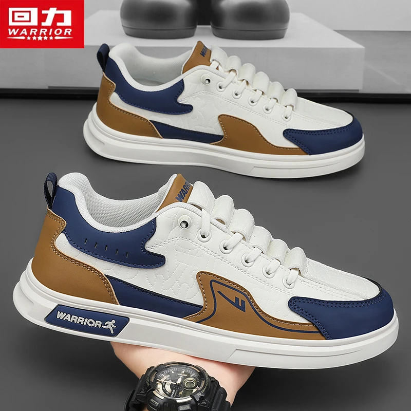 回力春季男鞋2025新款男士板鞋青少年百搭运动休闲一脚蹬皮面潮鞋