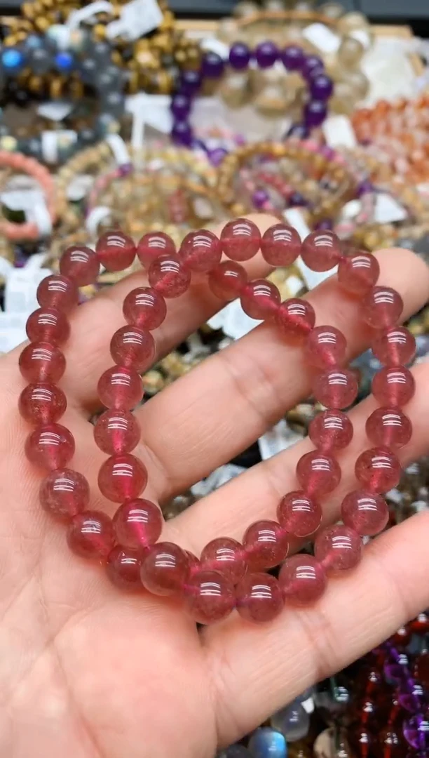 【闪购商品】水晶手链未镶嵌02 草莓晶  8mm