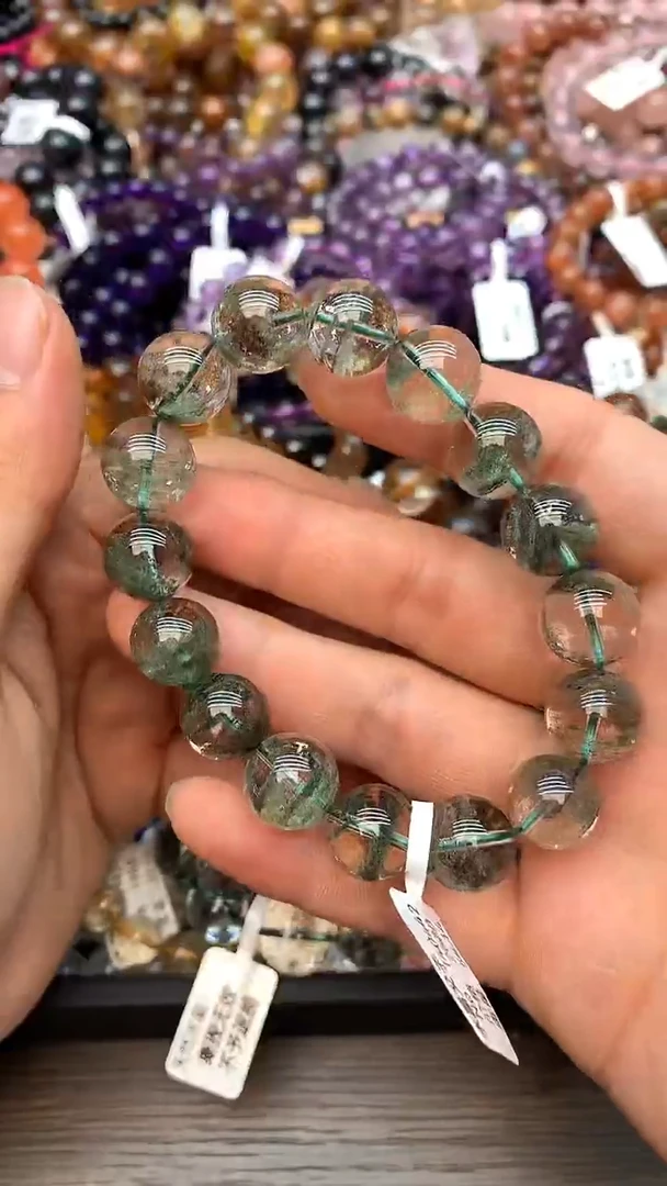 【闪购商品】水晶手链未镶嵌40 绿幽灵 13mm+