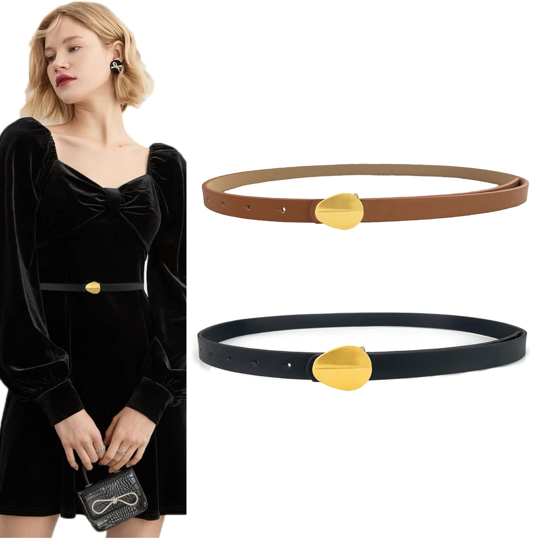 皮带女款叶子简约韩版西裤牛仔裤裤带腰带女士百搭腰带连衣裙配饰