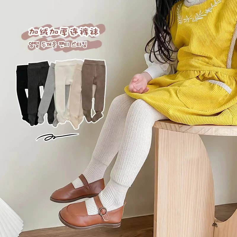 幼恩家冬季新款韩版加绒加厚连裤袜A3