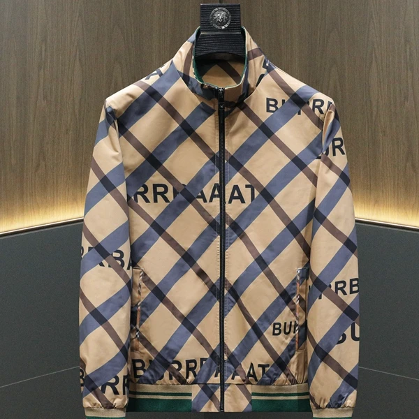BUHDILRRY2025春季新款格子立领时尚潮流休闲百搭夹克外套-87271
