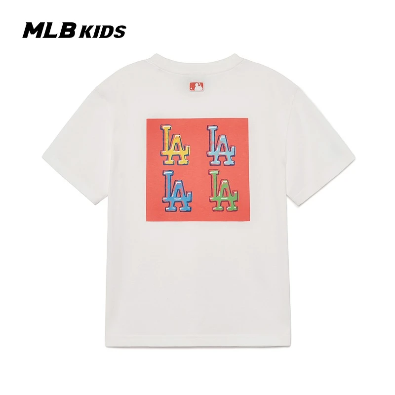 MLB【商场同款】儿童时尚运动户外透气女童宽松圆领t恤 7ATSL0133