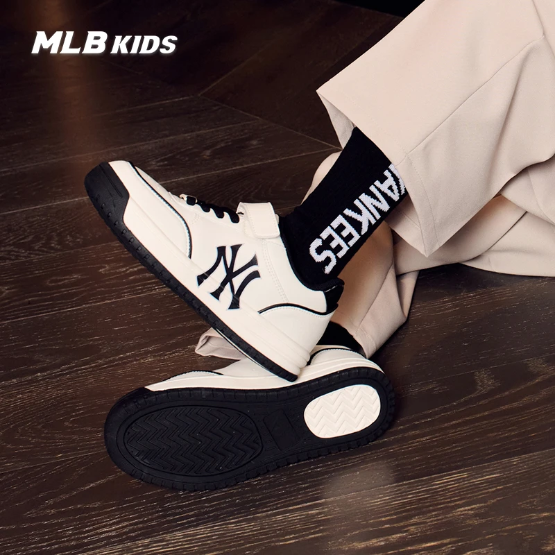 MLB【商场同款】儿童经典时尚队标熊猫学长鞋大童运动鞋7ASXCA43N