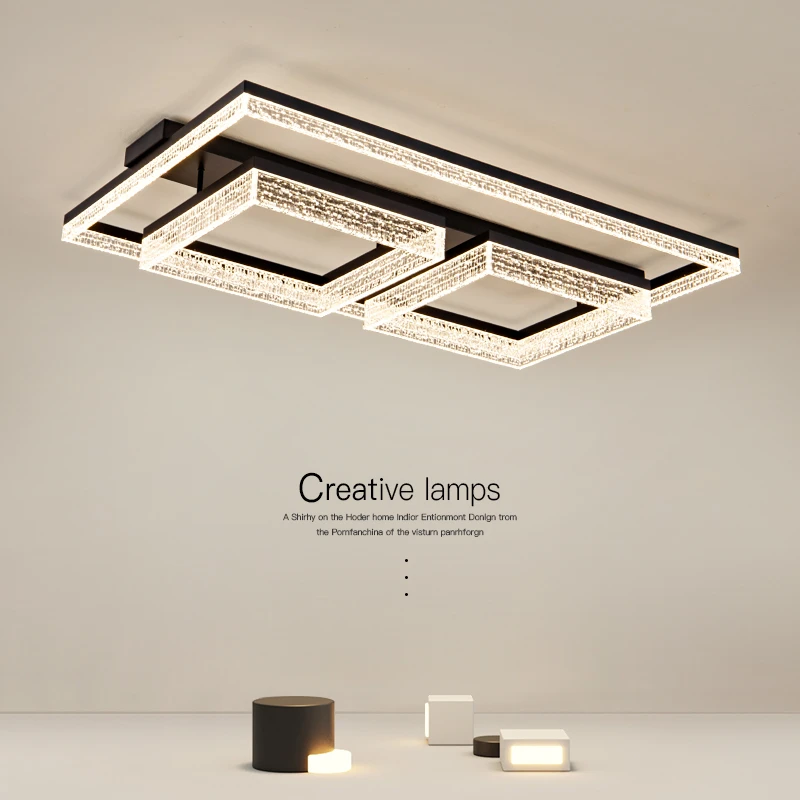 客厅灯现代轻奢长方形护眼大厅主灯高级感2025新款大气中山灯具