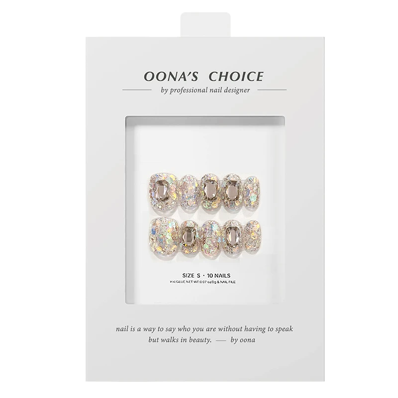 【梦幻水母】全华钻夏日爆闪多巴胺辣妹美甲亮晶晶质感氛围感穿戴甲