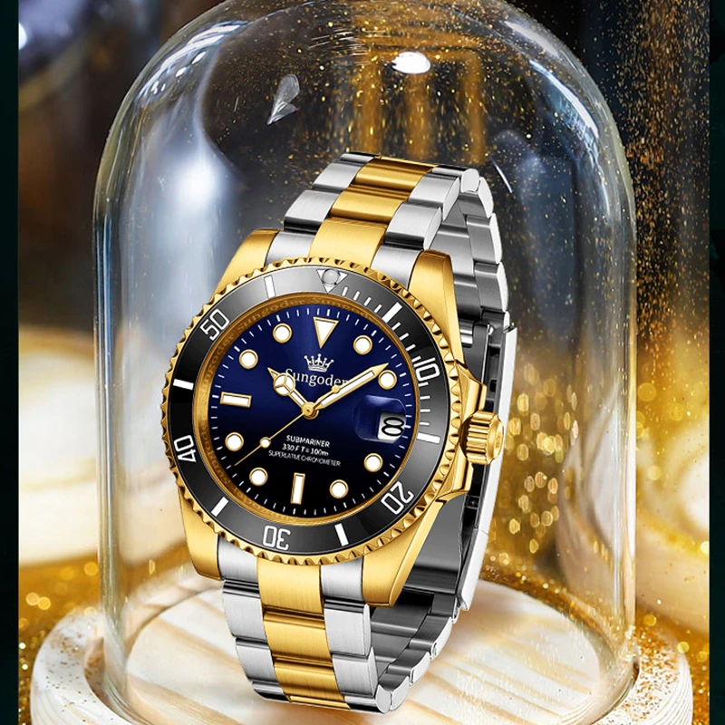 时尚男士高端商务机械经典夜光腕表