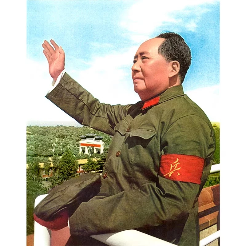 毛主席画像摆件客厅中堂挂像背胶加厚防水海报挂画照片装饰画墙画