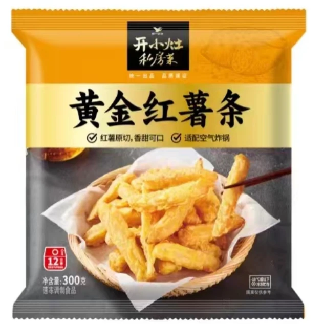 统一开小灶黄金红薯条300g新鲜原切方便速食聚餐夜宵佐餐新品