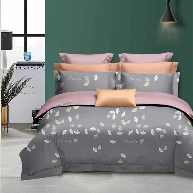 银杏知秋棉百支缎印花纯缝被套4件套轻奢