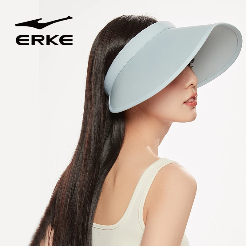 鸿星尔克防紫外线pp防晒帽空顶女夏季防紫外线大帽檐遮脸太阳帽