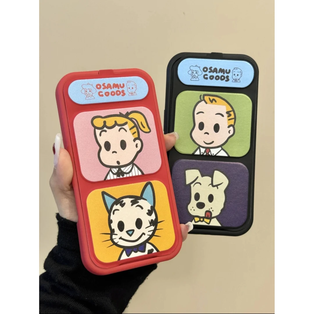 动漫原田治男孩适用iPhone16苹果15手机壳14磁吸折叠支架13软12女