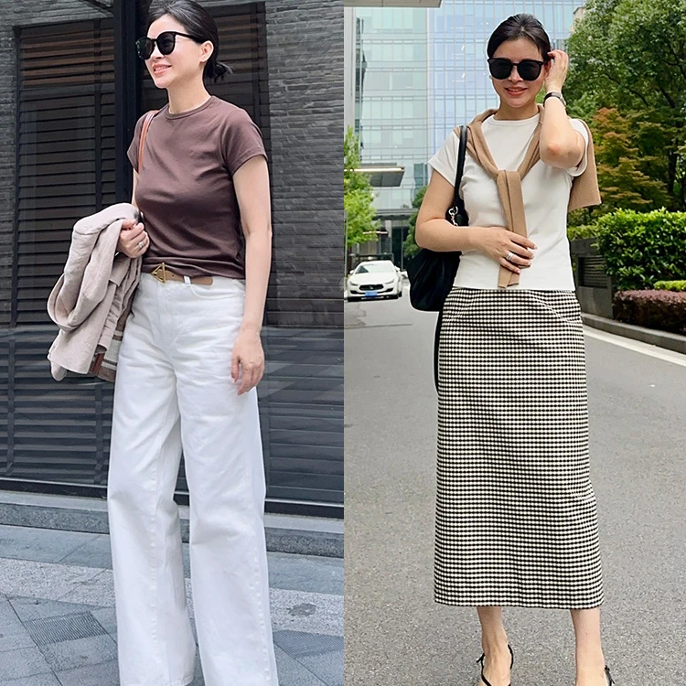 ZZ·DANGDANG【永恒经典】春夏修身高弹圆领T恤