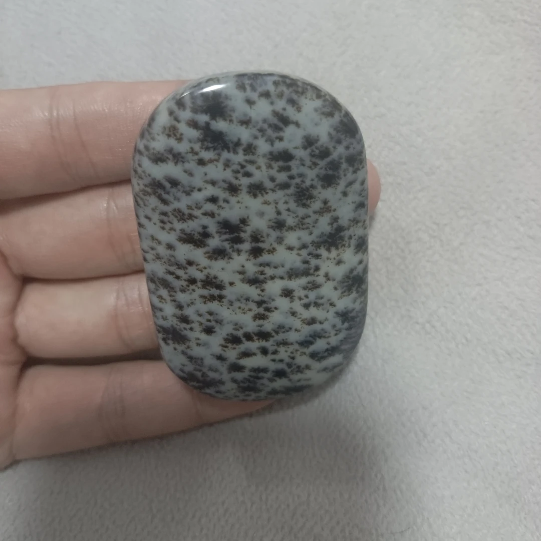 天然和田玉草花沁无事牌手把件特色个性77g长62宽40厚14mm