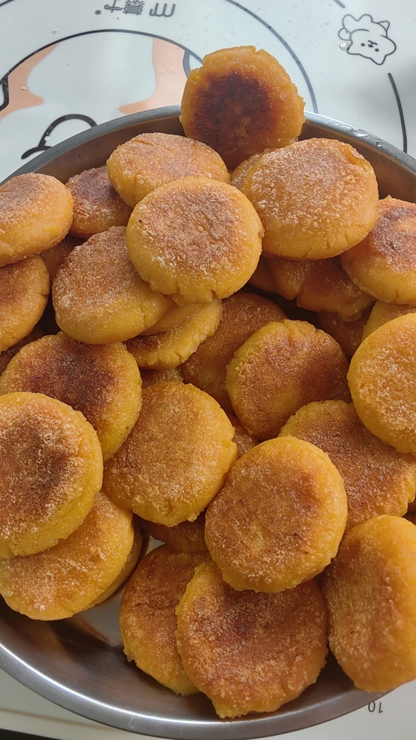 崇明特产南瓜饼草头饼空气炸锅正反面各8分钟