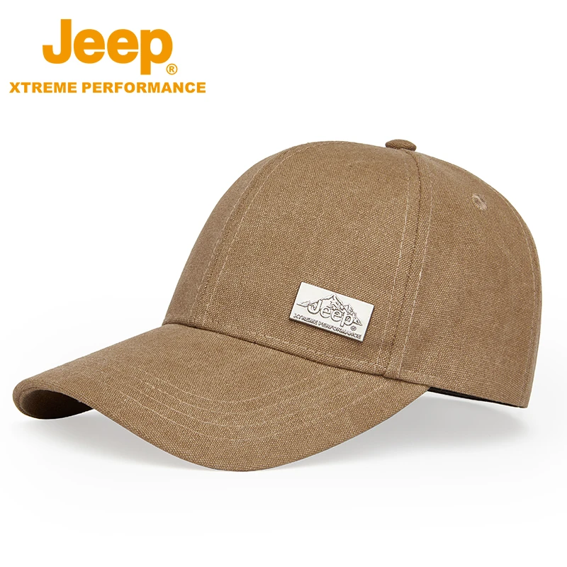 JEEP/吉普棒球帽男女户外运动鸭舌帽轻薄透气防晒帽可调节头围