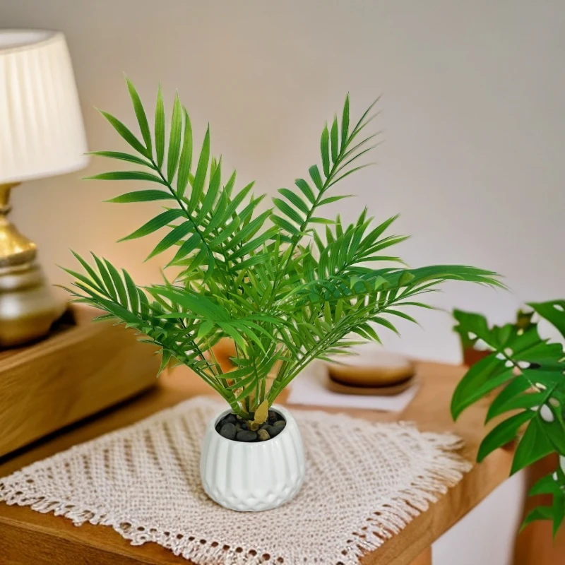 袖珍椰子仿真绿植桌面摆件装饰遮丑阳台遮挡绿植摆件大型人造创意