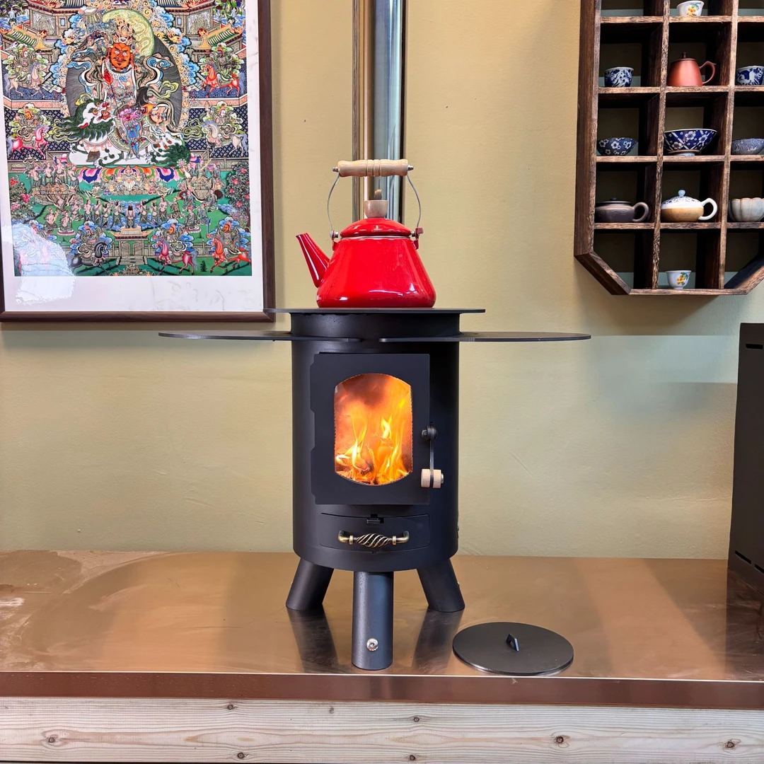 真火燃木取暖炉汽化炉壁炉户外炉圆炉