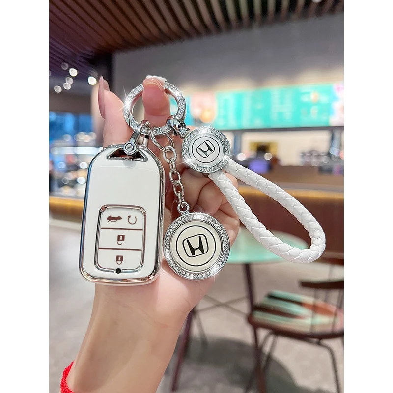 专用于本田雅阁钥匙套女crv/xrv思域缤智皓影凌派飞度urv专用壳扣