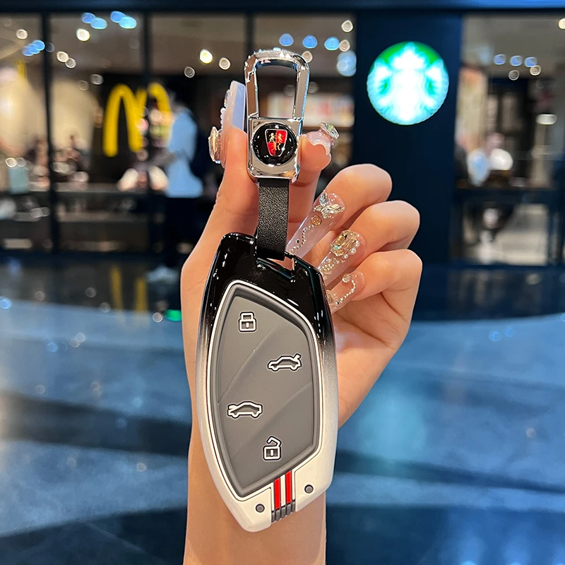 适用于21款荣威MARVELX钥匙套飞凡MARVELX汽车钥匙包扣壳金属高档