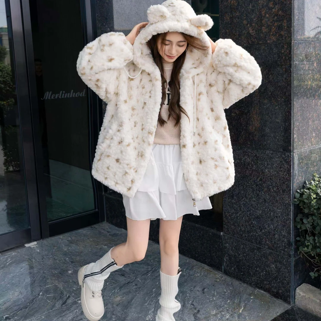 新【201-299】网红爆款休闲百搭冬季加绒加厚毛毛衣外套韩版保暖