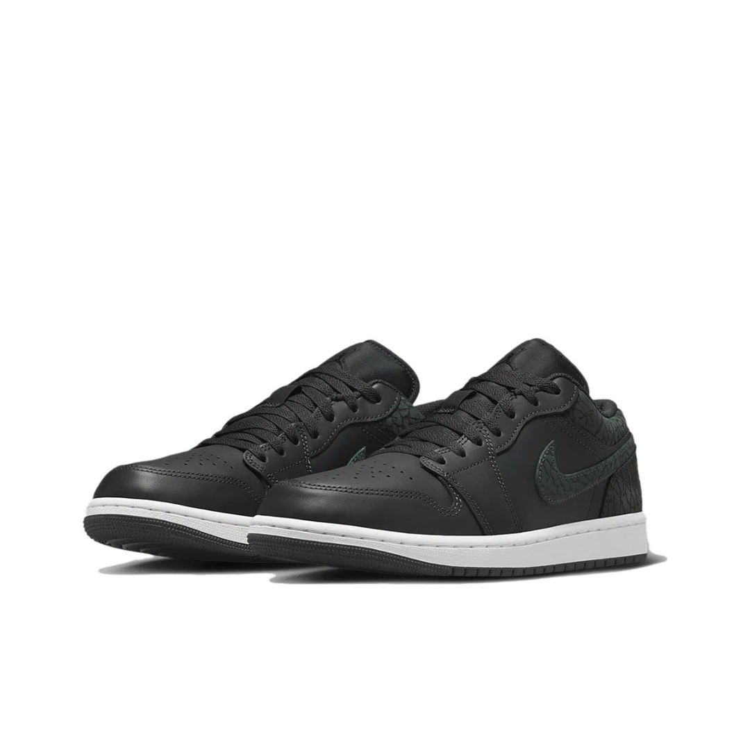 Air Jordan 1 Low AJ1 黑武士 爆裂纹 男子 低帮 休闲 板鞋