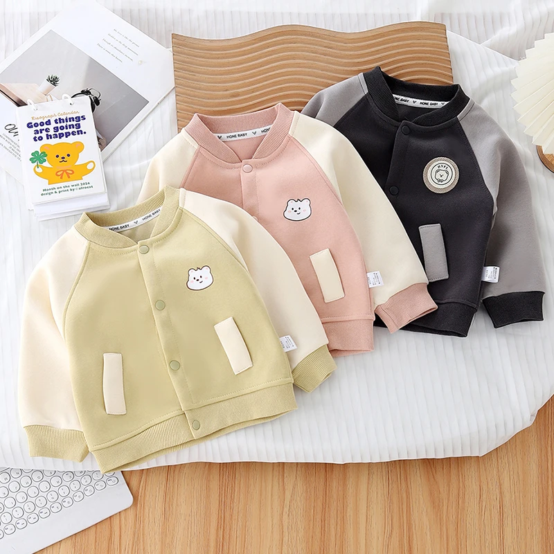 婴儿外套春秋款外出男小童装女宝宝开衫上衣一岁婴幼儿秋装棒球服