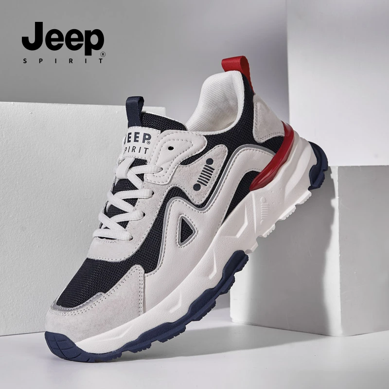 JEEP吉普2025春季新款休闲鞋子男款百搭轻便潮鞋跑步运动鞋