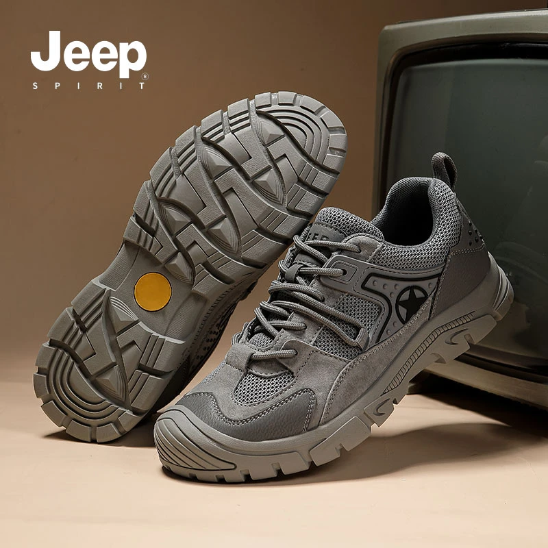 JEEP SPIRIT男鞋2024夏季新款时尚耐磨运动鞋男士透气百搭休闲鞋