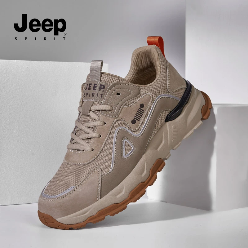 JEEP吉普男鞋2024春季新款男士户外休闲运动鞋男款时尚百搭登山鞋