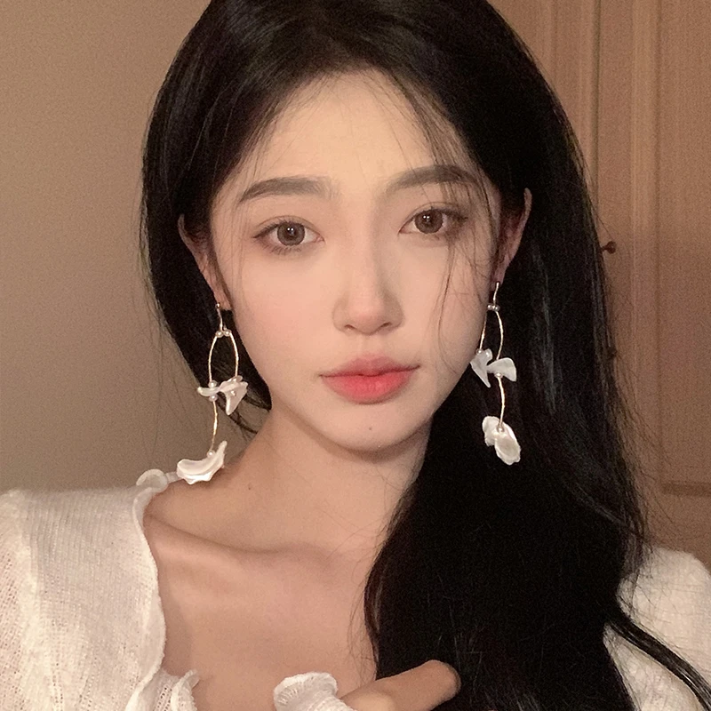 oushipei/欧诗佩 铜合金贝壳耳饰 复古设计感天然贝壳海螺耳环