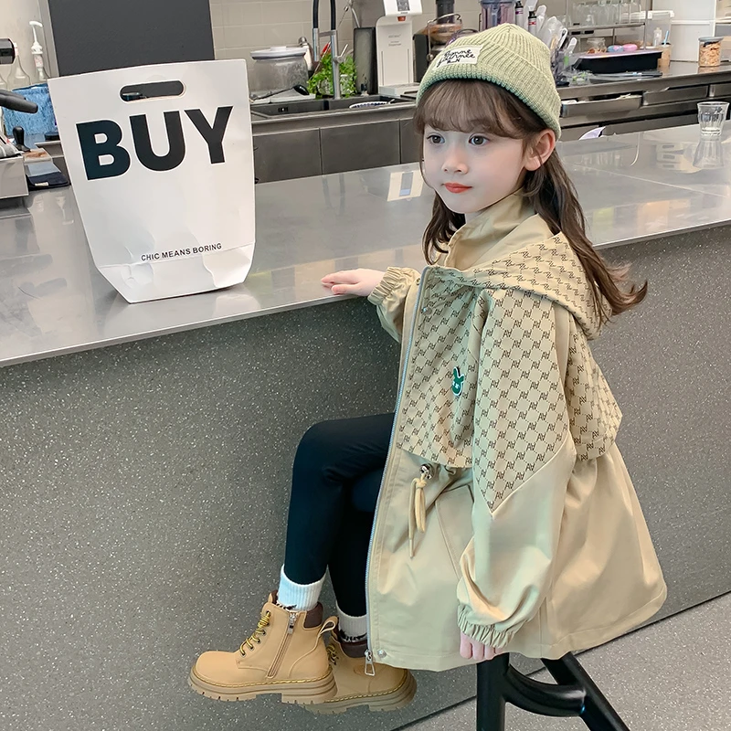 儿童风衣女童外套春秋款2025新款洋气女孩秋装上衣大童装秋季衣服