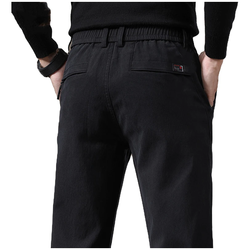 路约威格秋冬季新款休闲裤宽松潮流黑色西裤修身小脚长裤子男新