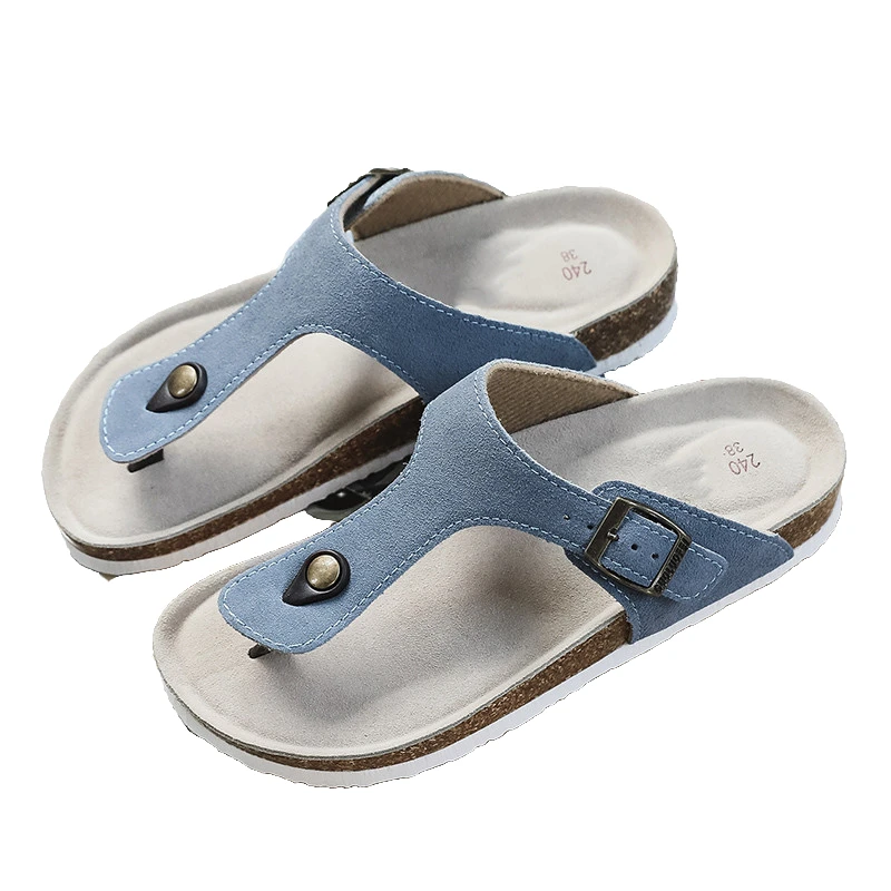 路约威格人字拖男夏时尚软木凉鞋百搭外穿情侣沙滩鞋夹脚大码拖鞋