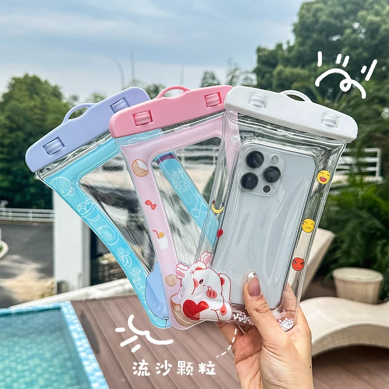 【3个装】手机防水袋密封可触屏游泳潜水套漂流气囊挂脖卡xy