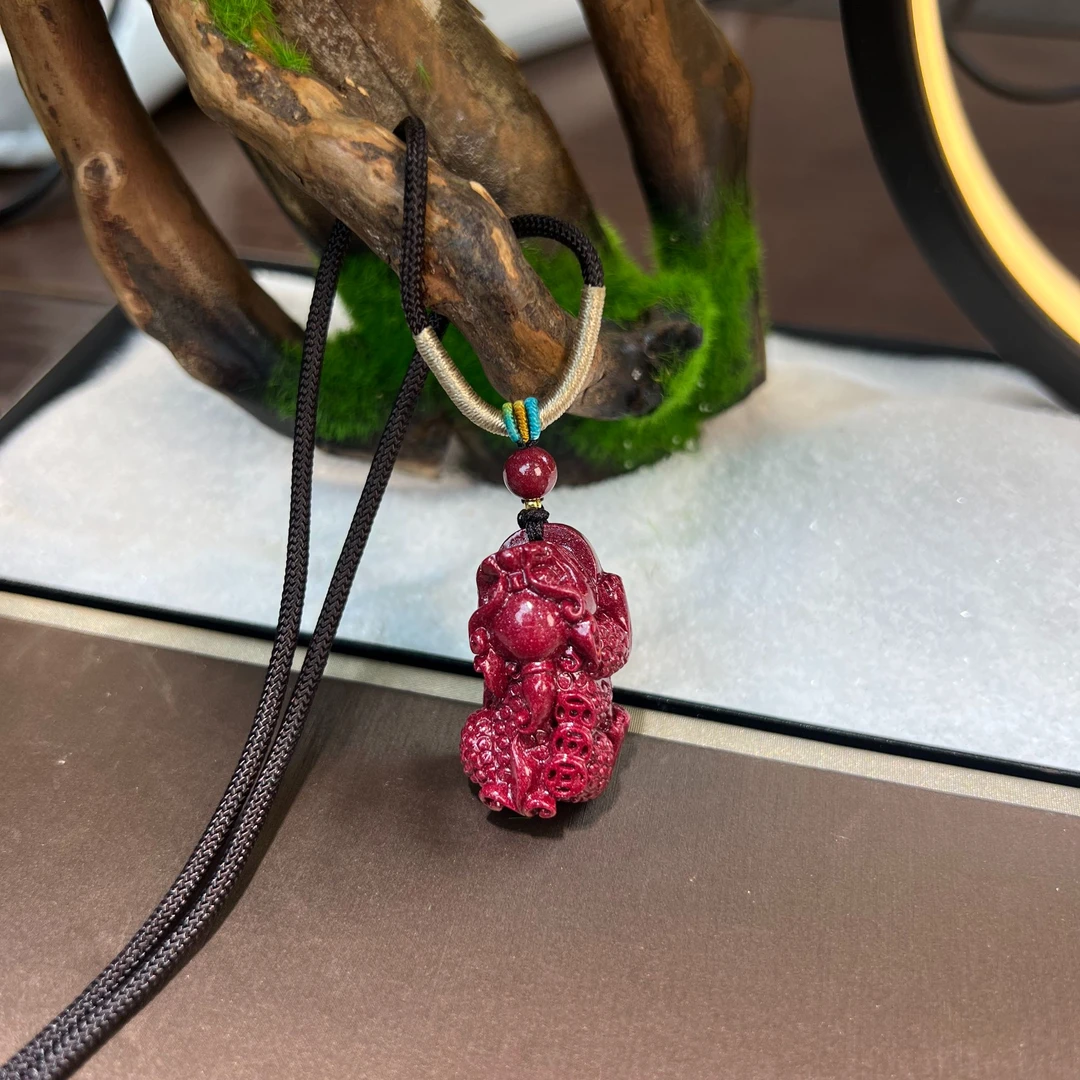 含辰砂工艺品高含量朱砂貔貅女本命年吊坠男情侣平安吉祥貔貅项链