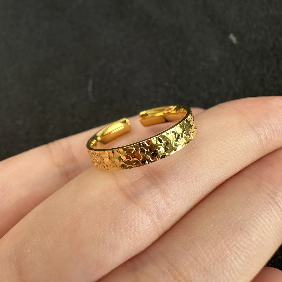 足银戒指 【闪闪珠宝】足银999碎碎冰戒指 CAN1790076