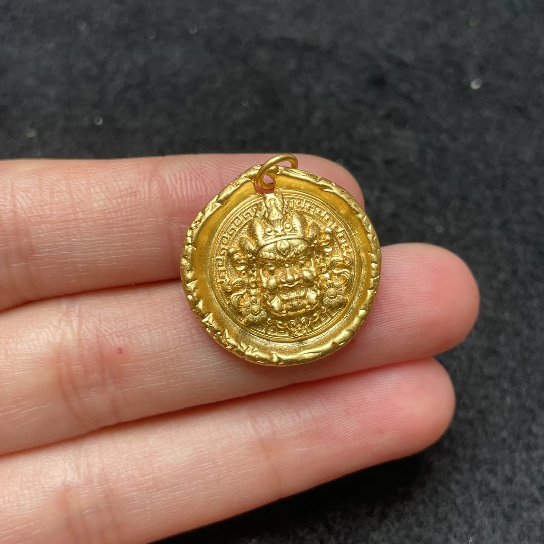 925银银制品 【闪闪珠宝】925黄财圆牌吊坠 CAN1790352