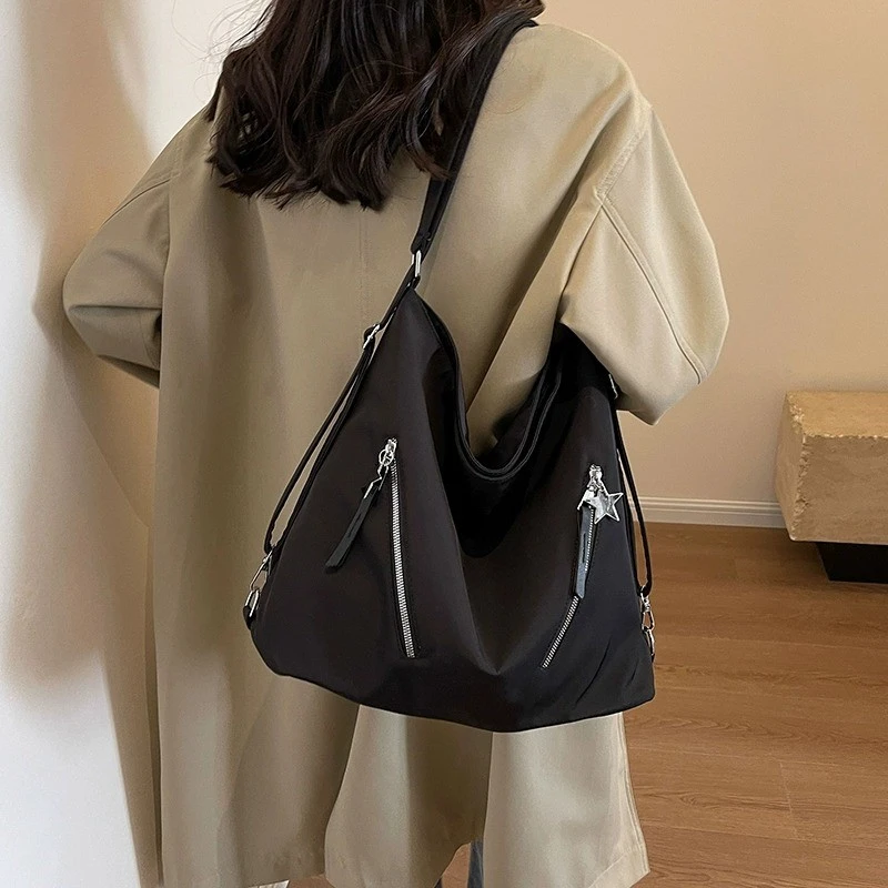 托特包女2023新款大容量通勤双肩包秋冬可斜挎百搭高级感外出背包