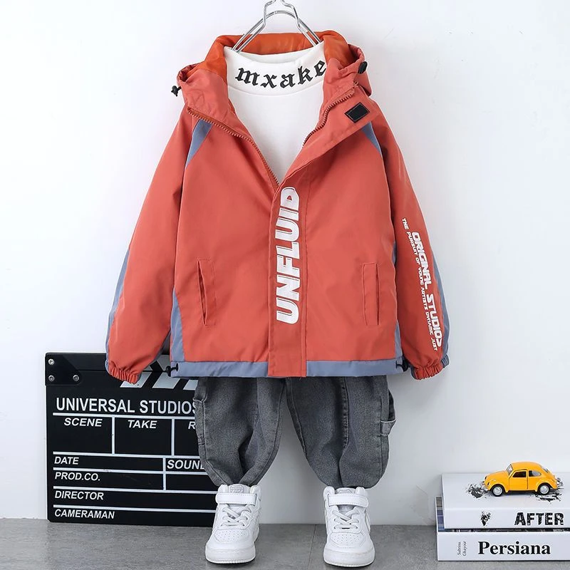 巴拉拉吧男童装新款春秋秋装外套夹克风衣儿童男孩小学生秋冬中大