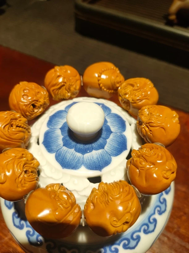 橄榄核雕刻#大恶僧