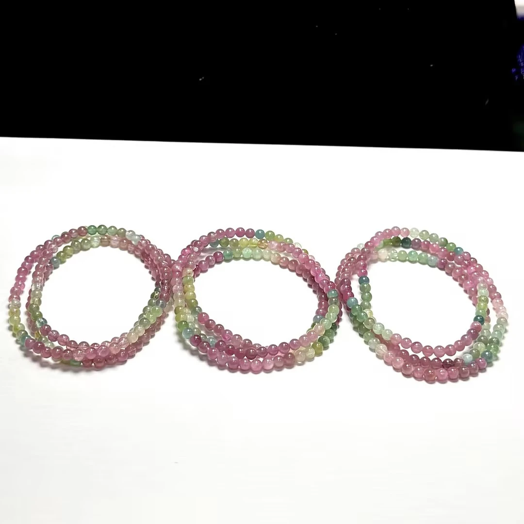 【DL】马卡龙冰淇淋碧玺多圈手串-约4mm（多样性发其一）