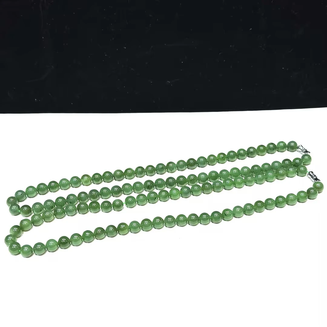 【CH】和田玉碧玉项链-约8mm（多样性发其一）